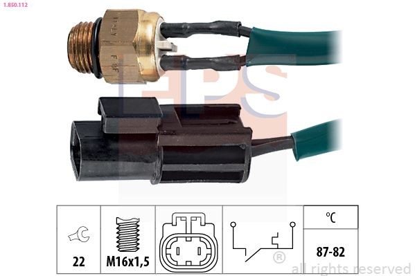 EPS 1.850.141: Temperatuurilülitus, radiaatorivent. Made in Italy - OE Equivalent