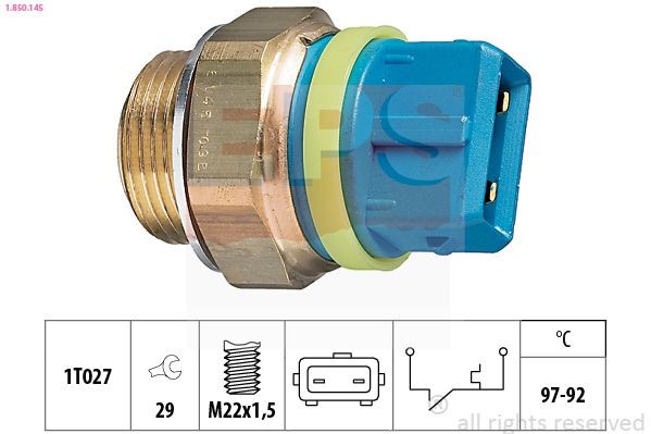 EPS 1.850.145: Temperatuurilülitus, radiaatorivent. Made in Italy - OE Equivalent