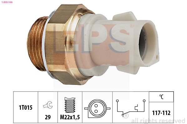 EPS 1.850.166: Temperatuurilülitus, radiaatorivent. Made in Italy - OE Equivalent