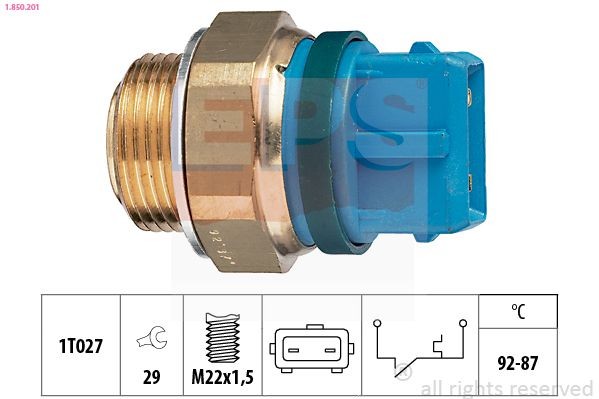EPS 1.850.201: Temperatuurilülitus, radiaatorivent. Made in Italy - OE Equivalent