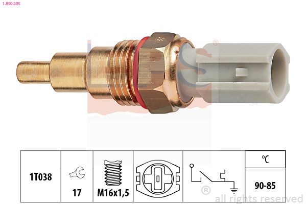 EPS 1.850.205: Temperatuurilülitus, radiaatorivent. Made in Italy - OE Equivalent