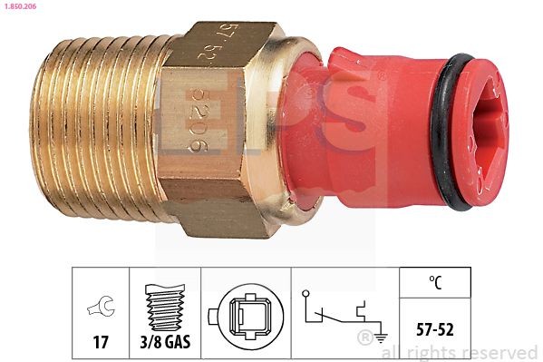 EPS 1.850.206: Temperatuurilülitus, radiaatorivent. Made in Italy - OE Equivalent