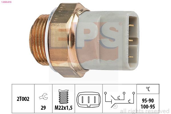 EPS 1.850.616: Temperatuurilülitus, radiaatorivent. Made in Italy - OE Equivalent