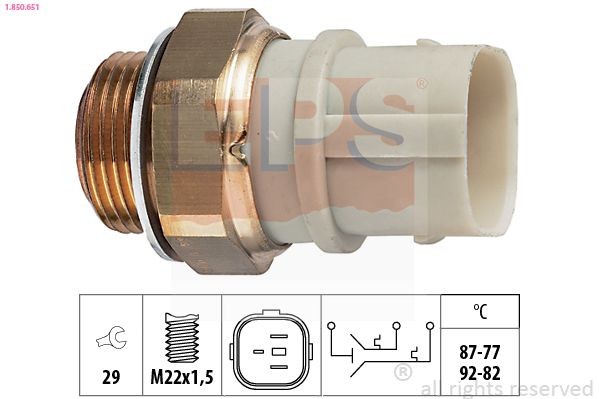 EPS 1.850.651: Temperatuurilülitus, radiaatorivent. Made in Italy - OE Equivalent