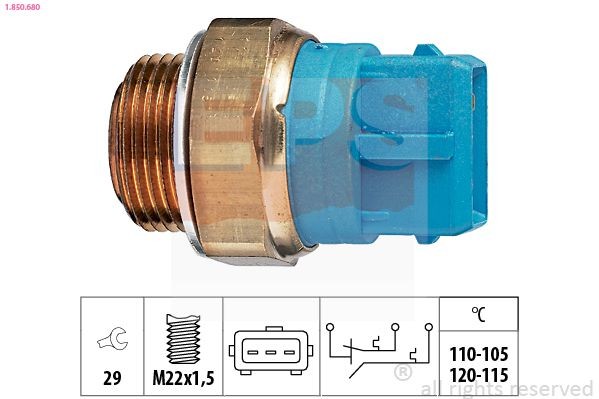 EPS 1.850.680: Temperatuurilülitus, radiaatorivent. Made in Italy - OE Equivalent