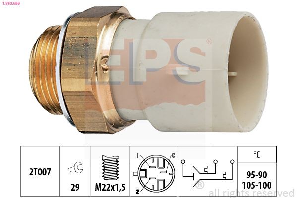 EPS 1.850.688: Temperatuurilülitus, radiaatorivent. Made in Italy - OE Equivalent