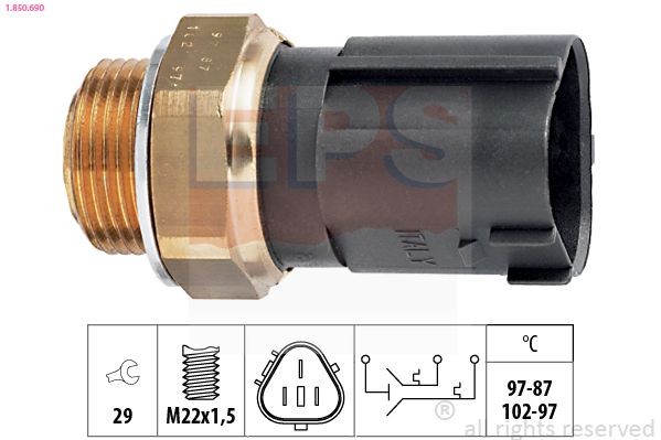 EPS 1.850.690: Temperatuurilülitus, radiaatorivent. Made in Italy - OE Equivalent