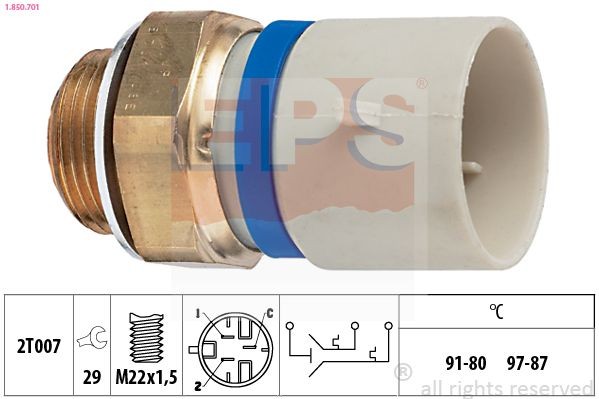 EPS 1.850.701: Temperatuurilülitus, radiaatorivent. Made in Italy - OE Equivalent