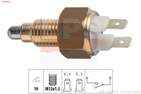 EPS 1.860.009: Lüliti, tagurdustuli Made in Italy - OE Equivalent