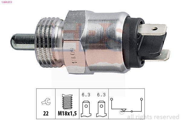 EPS 1.860.013: Lüliti, tagurdustuli Made in Italy - OE Equivalent