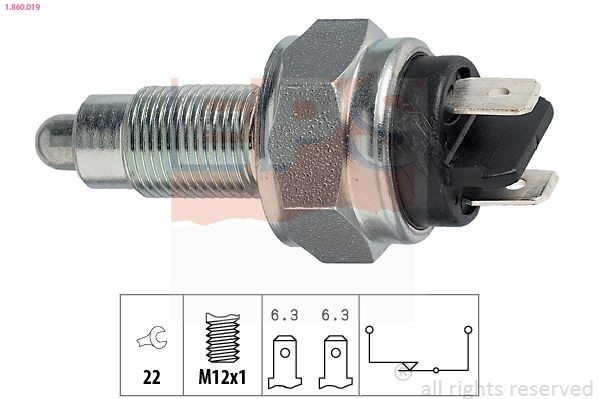 EPS 1.860.019: Lüliti, tagurdustuli Made in Italy - OE Equivalent