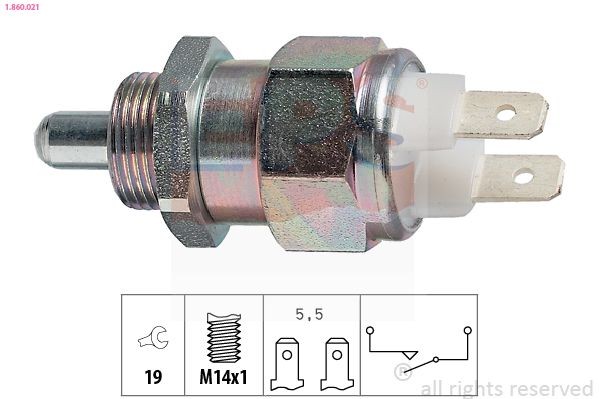 EPS 1.860.021: Lüliti, tagurdustuli Made in Italy - OE Equivalent