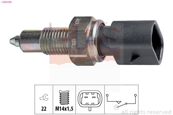 EPS 1.860.038: Lüliti, tagurdustuli Made in Italy - OE Equivalent