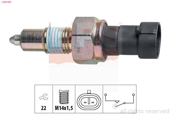 EPS 1.860.067: Lüliti, tagurdustuli Made in Italy - OE Equivalent