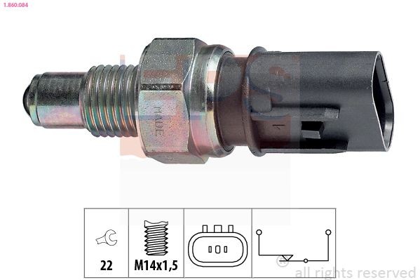 EPS 1.860.084: Lüliti, tagurdustuli Made in Italy - OE Equivalent