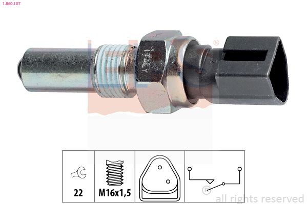 EPS 1.860.107: Lüliti, tagurdustuli Made in Italy - OE Equivalent
