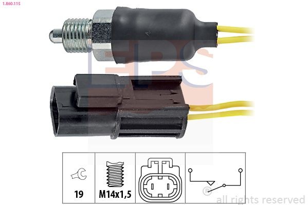 EPS 1.860.115: Lüliti, tagurdustuli Made in Italy - OE Equivalent