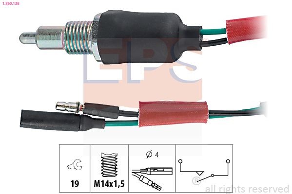 EPS 1.860.135: Lüliti, tagurdustuli Made in Italy - OE Equivalent