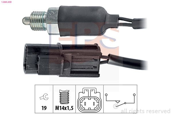 EPS 1.860.209: Lüliti, tagurdustuli Made in Italy - OE Equivalent
