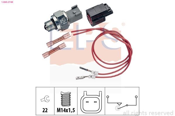 EPS 1.860.274K: Lüliti, tagurdustuli Made in Italy - OE Equivalent