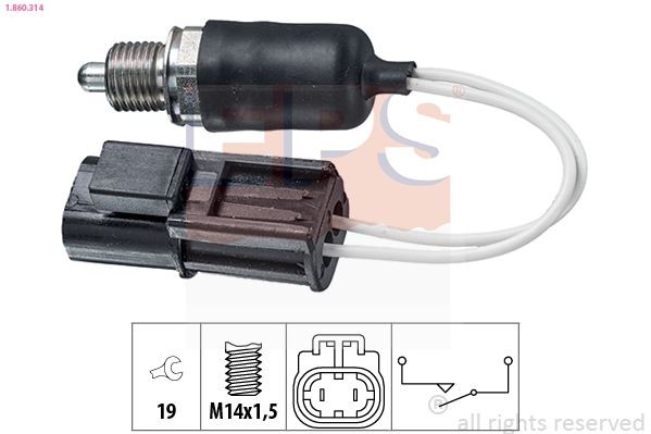 EPS 1.860.314: Lüliti, tagurdustuli Made in Italy - OE Equivalent