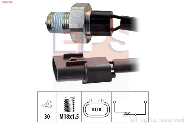 EPS 1.860.318: Comutator, lampa marsalier Made in Italy - OE Equivalent