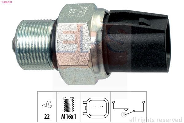 EPS 1.860.321: Lüliti, tagurdustuli ilma kinnituskammitsata, Made in Italy - OE Equivalent