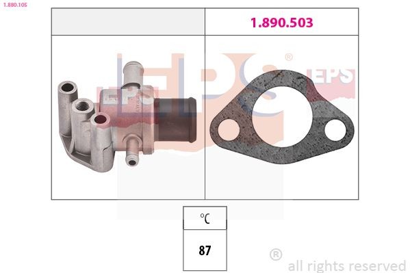 EPS 1.880.105: Termostaat, Jahutusvedelik 87°C, Made in Italy - OE Equivalent