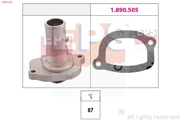 EPS 1.880.124: Termostaat, Jahutusvedelik 87°C, Made in Italy - OE Equivalent