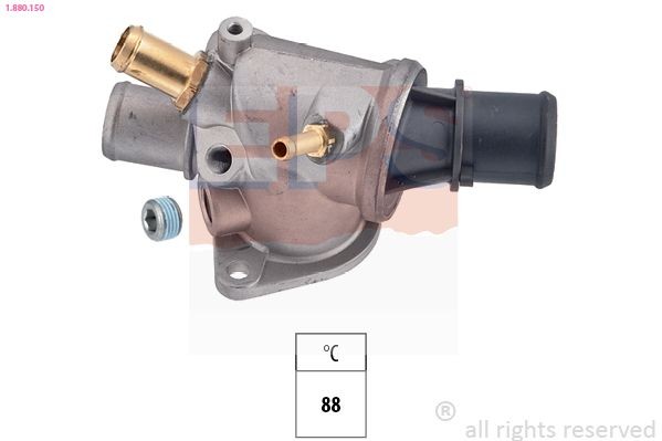 EPS 1.880.150: Termostatas, aušinimo skystis 88°C, su sandarikliu, su temperatūros jutiklio sriegine jungtimi, Made in Italy - OE Equivalent