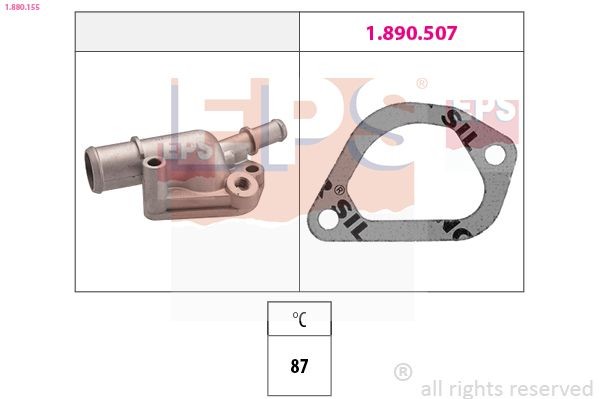 EPS 1.880.155: Thermostat d'eau 87°C, Made in Italy - OE Equivalent