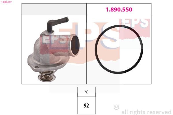 EPS 1.880.157: Termostat, kjølemiddel 92°C, Made in Italy - OE Equivalent