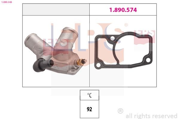 EPS 1.880.348: Termostaat, Jahutusvedelik 92°C, Made in Italy - OE Equivalent