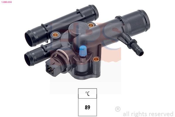 EPS 1.880.504: Termostaat, Jahutusvedelik 89°C, koos tihendiga, Made in Italy - OE Equivalent