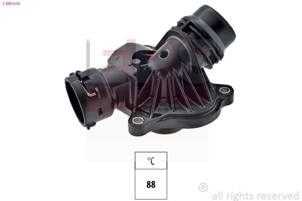 EPS 1.880.636: Termostaat, Jahutusvedelik 88°C, koos tihendiga, Made in Italy - OE Equivalent