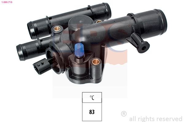EPS 1.880.718: Termostatas, aušinimo skystis 83°C, su sandarikliu, Made in Italy - OE Equivalent