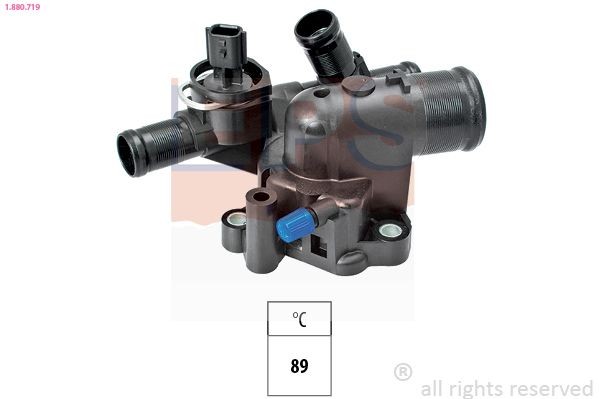 EPS 1.880.719: Termostaat, Jahutusvedelik 89°C, koos tihendiga, Made in Italy - OE Equivalent
