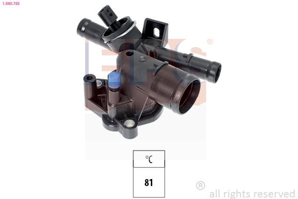 EPS 1.880.785: Termostaat, Jahutusvedelik 81°C, koos tihendiga, Made in Italy - OE Equivalent