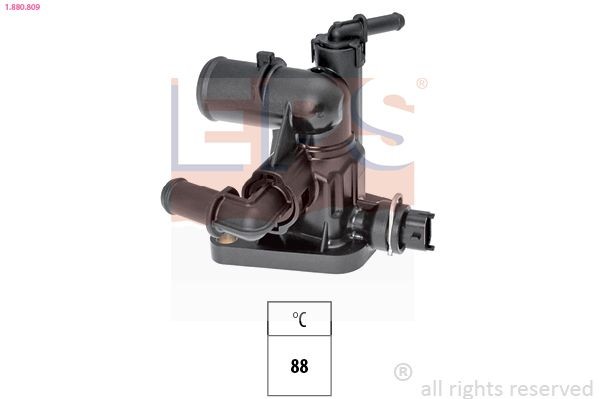 EPS 1.880.809: Termostaat, Jahutusvedelik 88°C, koos tihendiga, Made in Italy - OE Equivalent