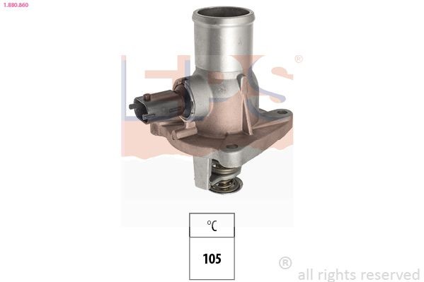 EPS 1.880.860: Termostaat, Jahutusvedelik 105°C, koos tihendiga, Made in Italy - OE Equivalent