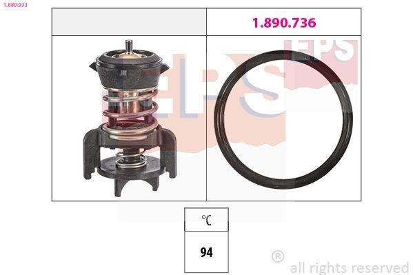 EPS 1.880.933: Termostat, lichid racire 94°C, Made in Italy - OE Equivalent
