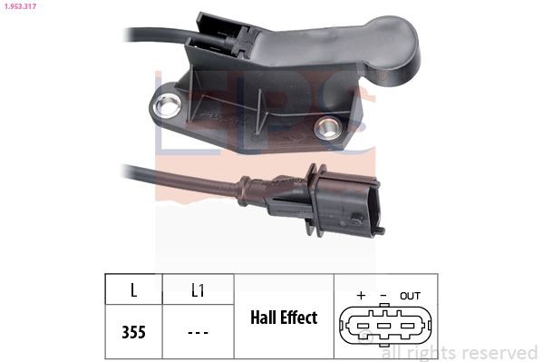 EPS 1.953.317: Andur, Nukkvõllipositsioon Made in Italy - OE Equivalent