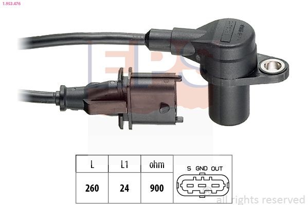 EPS 1.953.476: Andur, Nukkvõllipositsioon Made in Italy - OE Equivalent