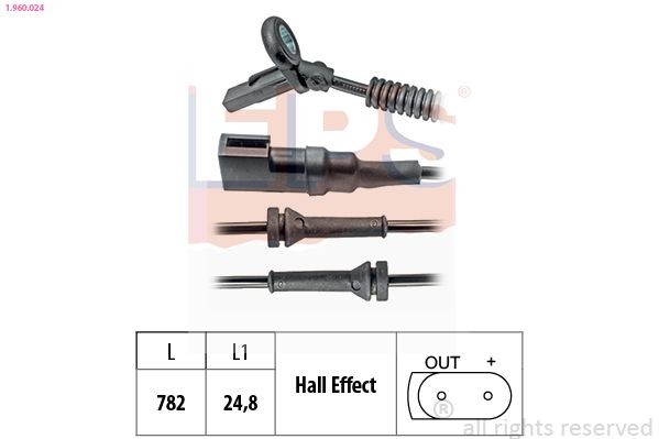EPS 1.960.024: Andur, rattapöörete arv Made in Italy - OE Equivalent