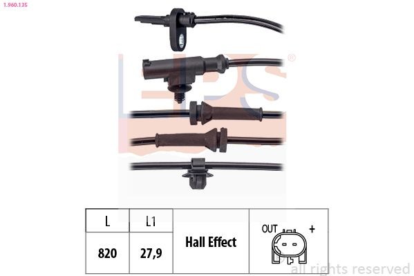 EPS 1.960.135: Andur, rattapöörete arv Made in Italy - OE Equivalent
