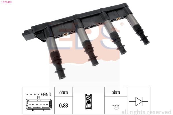 EPS 1.970.483: Uždegimo ritė Made in Italy - OE Equivalent