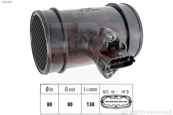 EPS 1.991.034: Luftmassemätare Made in Italy - OE Equivalent