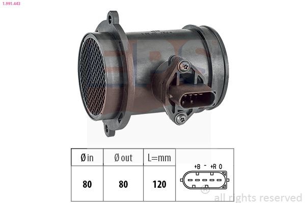 EPS 1.991.443: Õhumassimõõtja Made in Italy - OE Equivalent