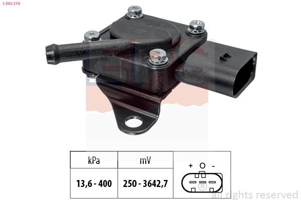 EPS 1.993.319: Andur, heitgaasisurve Made in Italy - OE Equivalent