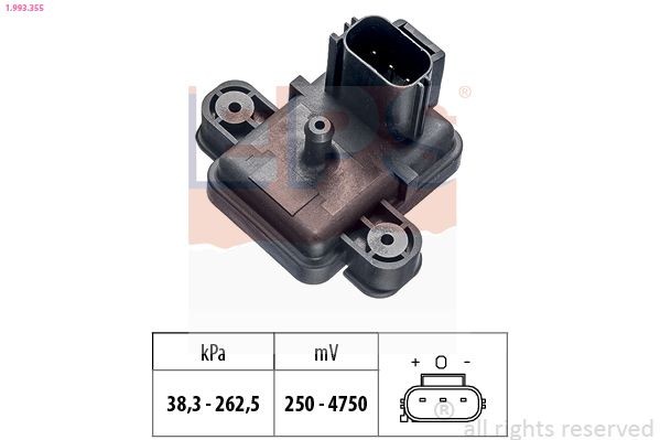 EPS 1.993.355: Õhusurveandur, ilma kinnituskammitsata, Made in Italy - OE Equivalent